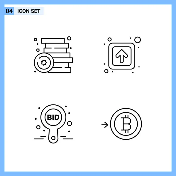 Conjunto Iconos Creativos Universales Simplemente Vector Ilustraciones Para Aplicaciones Web — Vector de stock