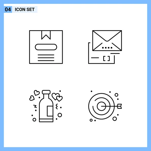 Conjunto Iconos Creativos Universales Simplemente Vector Ilustraciones Para Aplicaciones Web — Vector de stock