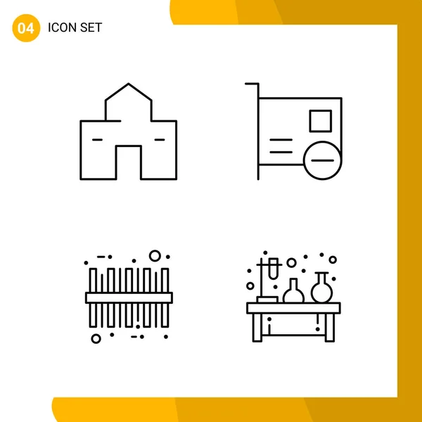 Set Universeller Kreativer Symbole Einfach Vektorillustrationen Für Web Und Mobile — Stockvektor