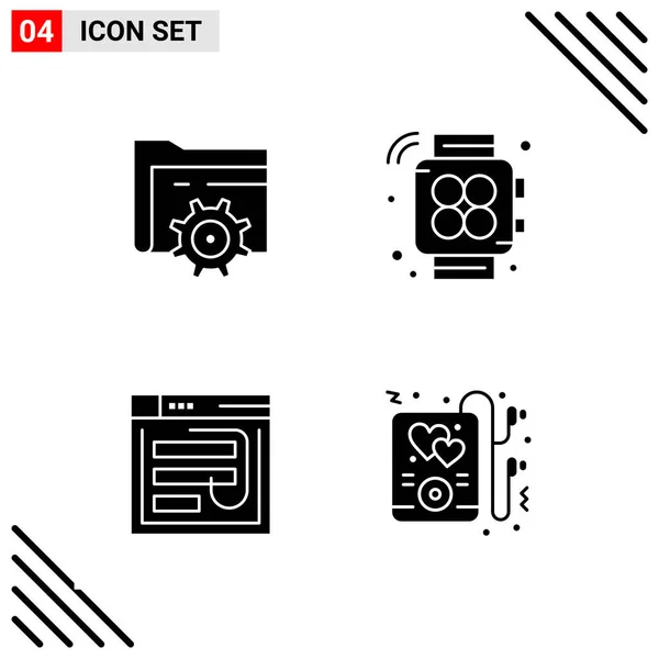 Set Dari Ikon Kreatif Universal Cukup Ilustrasi Vektor Untuk Aplikasi - Stok Vektor