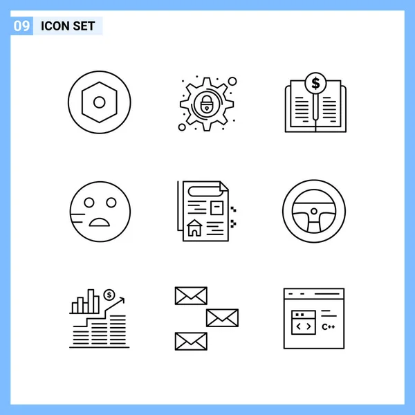 Set de 25 iconos de negocio universales Vector — Vector de stock