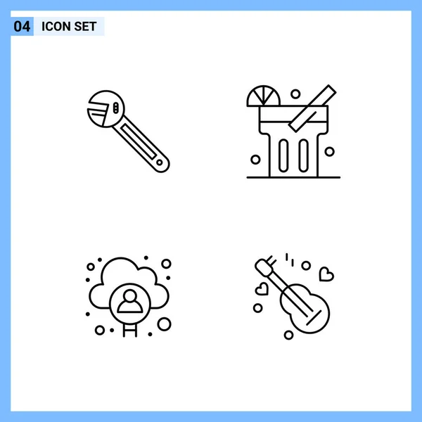 Set Universal Creative Icons Simply Vector Illustrations Web Mobile Apps — Stock Vector