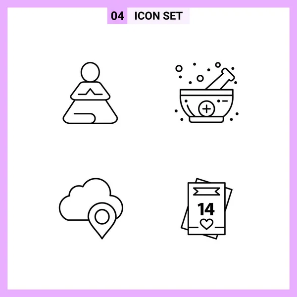 Set Universal Creative Icons Simply Vector Illustrations Web Mobile Apps — Stock Vector