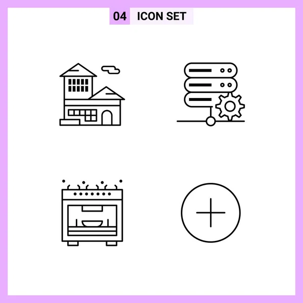 Conjunto Iconos Creativos Universales Simplemente Vector Ilustraciones Para Aplicaciones Web — Vector de stock