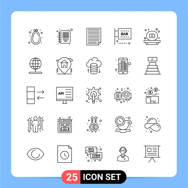 Set de 25 iconos de negocio universales Vector — Archivo Imágenes Vectoriales