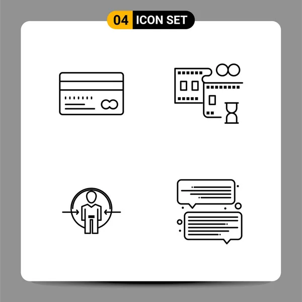 Conjunto Iconos Creativos Universales Ilustración Vectorial — Archivo Imágenes Vectoriales