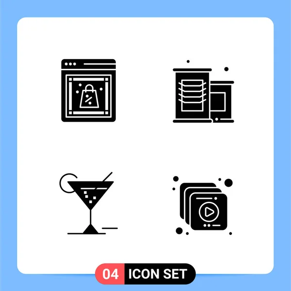 Conjunto Iconos Creativos Universales Simplemente Vector Ilustraciones Para Aplicaciones Web — Archivo Imágenes Vectoriales