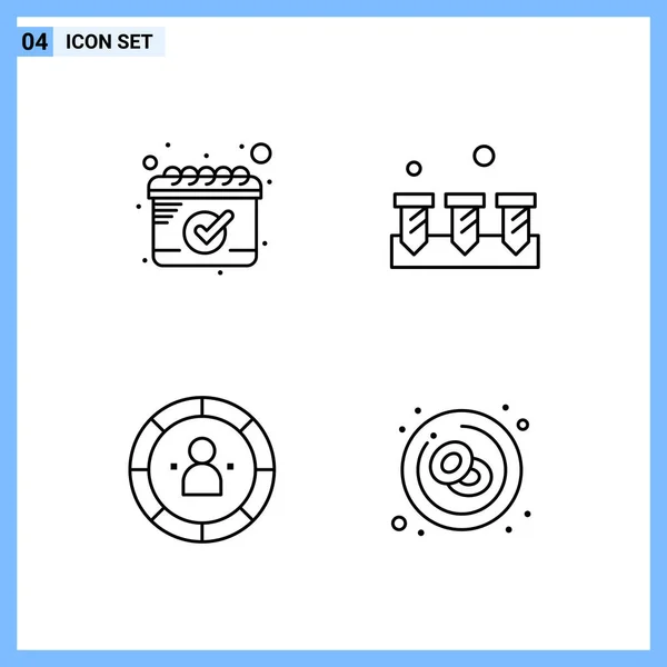 Set Universeller Kreativer Symbole Einfach Vektorillustrationen Für Web Und Mobile — Stockvektor