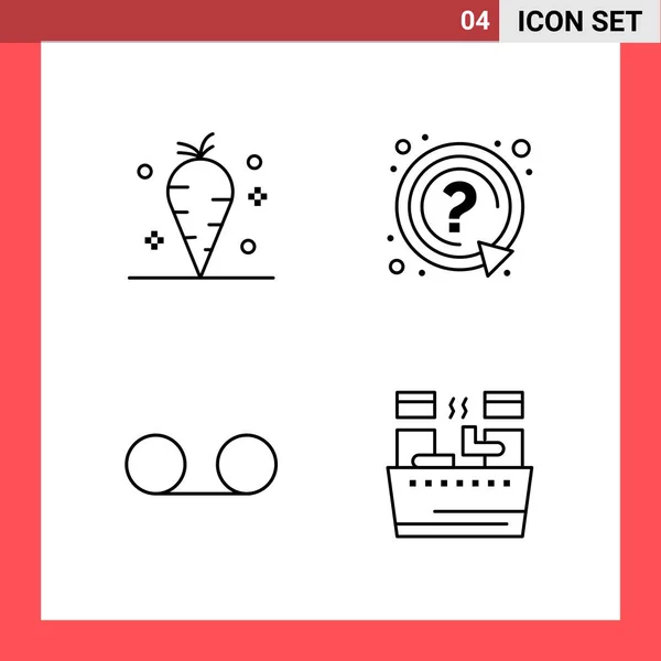 Set Dari Ikon Kreatif Universal Cukup Ilustrasi Vektor Untuk Aplikasi - Stok Vektor