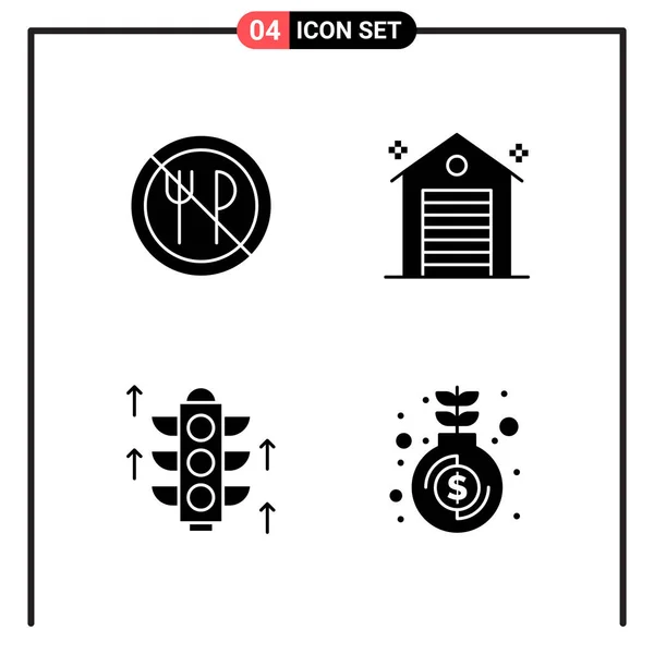 Conjunto Iconos Creativos Universales Simplemente Vector Ilustraciones Para Aplicaciones Web — Vector de stock