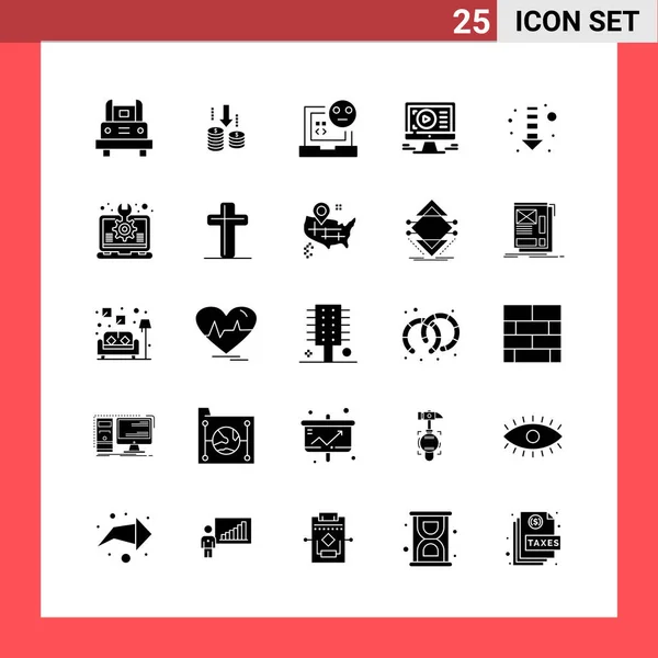 Conjunto Iconos Creativos Universales Simplemente Vector Ilustraciones Para Aplicaciones Web — Vector de stock