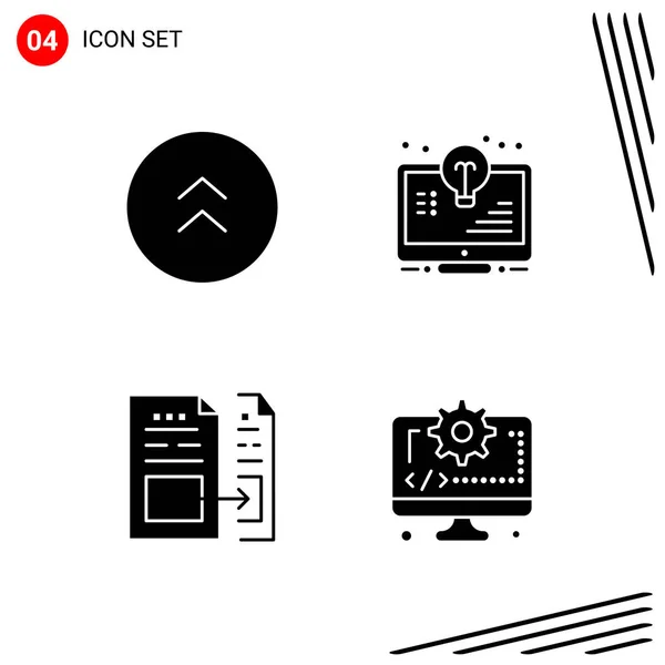 Conjunto Iconos Creativos Universales Simplemente Vector Ilustraciones Para Aplicaciones Web — Archivo Imágenes Vectoriales