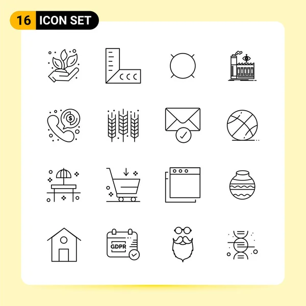 Conjunto Iconos Creativos Universales Simplemente Vector Ilustraciones Para Aplicaciones Web — Vector de stock