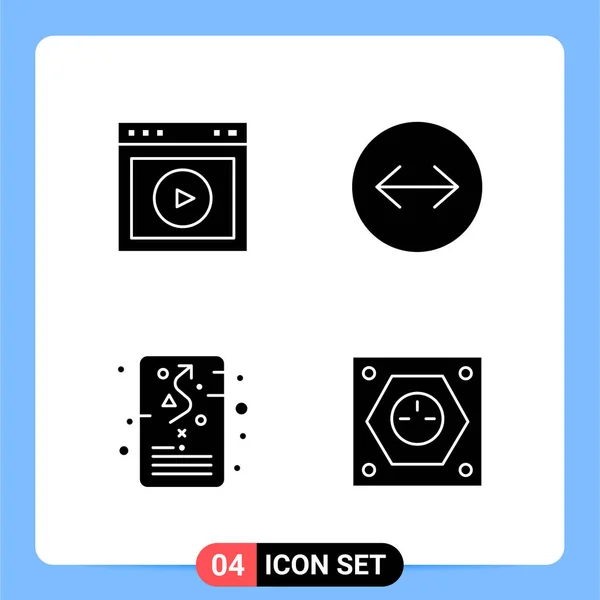 Conjunto Iconos Creativos Universales Simplemente Vector Ilustraciones Para Aplicaciones Web — Archivo Imágenes Vectoriales