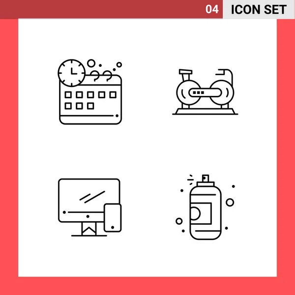 Set Universal Creative Icons Simply Vector Illustrations Web Mobile Apps — Stock Vector