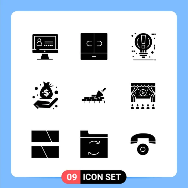 Conjunto de 16 iconos universales Vector de negocios — Vector de stock