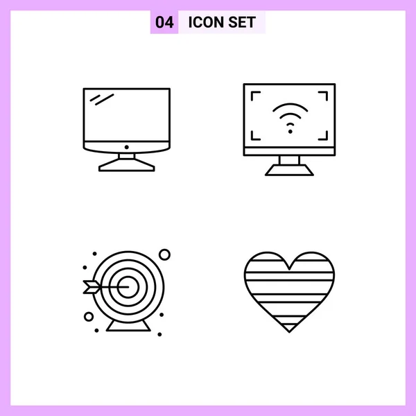 Conjunto Iconos Creativos Universales Simplemente Vector Ilustraciones Para Aplicaciones Web — Vector de stock