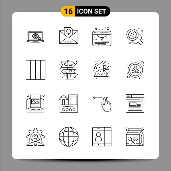 Conjunto Iconos Creativos Universales Simplemente Vector Ilustraciones Para Aplicaciones Web — Vector de stock