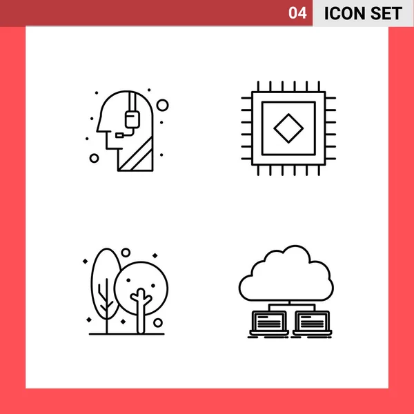 Conjunto Iconos Creativos Universales Simplemente Vector Ilustraciones Para Aplicaciones Web — Archivo Imágenes Vectoriales