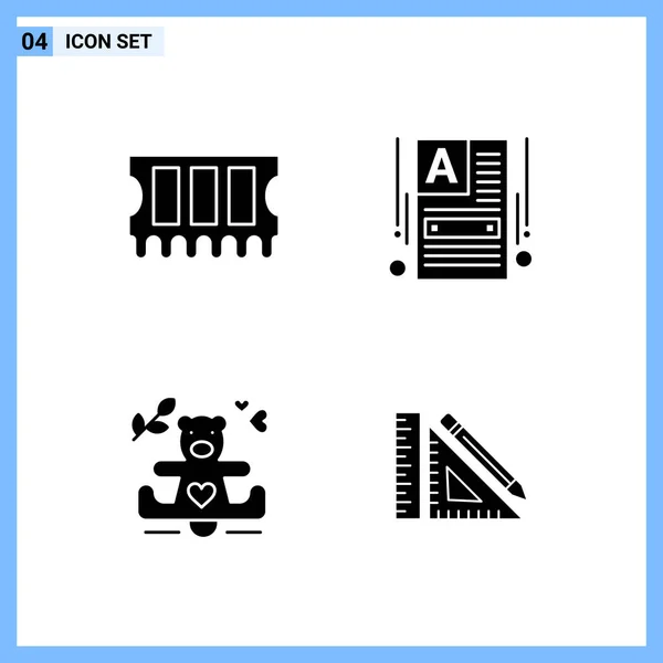 Conjunto Iconos Creativos Universales Simplemente Vector Ilustraciones Para Aplicaciones Web — Archivo Imágenes Vectoriales