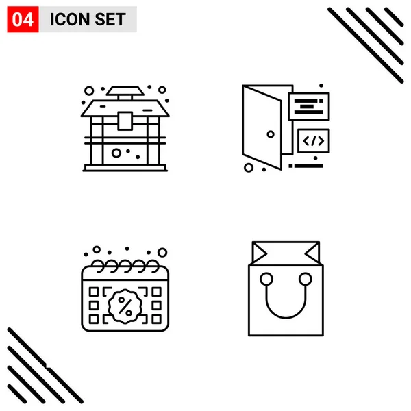 Set Dari Ikon Kreatif Universal Cukup Ilustrasi Vektor Untuk Aplikasi - Stok Vektor