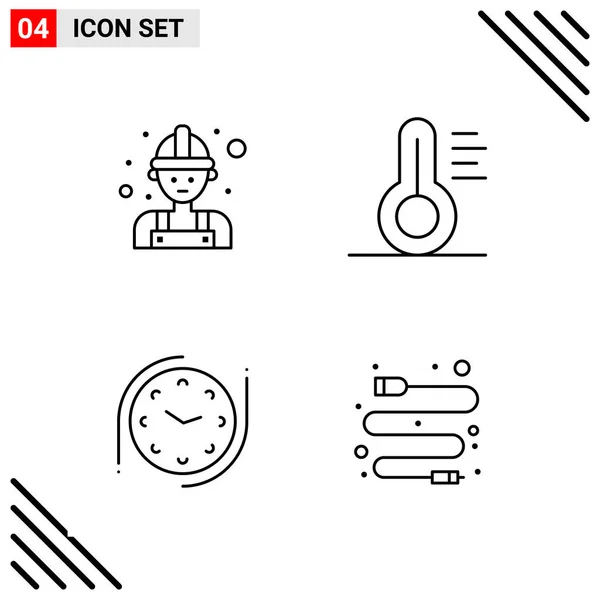 Conjunto Iconos Creativos Universales Simplemente Vector Ilustraciones Para Aplicaciones Web — Vector de stock