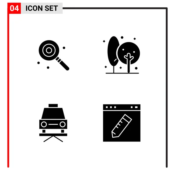 Set Universeller Kreativer Symbole Einfach Vektorillustrationen Für Web Und Mobile — Stockvektor