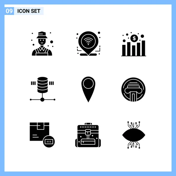 Conjunto Iconos Creativos Universales Ilustración Vectorial — Vector de stock