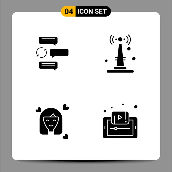 Conjunto Iconos Creativos Universales Simplemente Vector Ilustraciones Para Aplicaciones Web — Archivo Imágenes Vectoriales