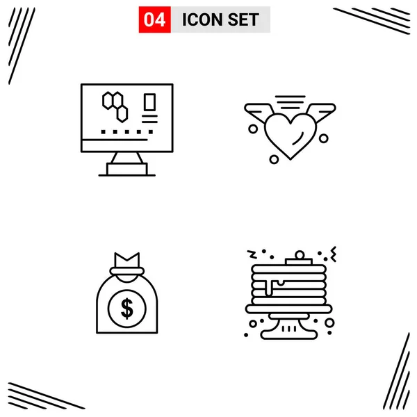 Conjunto Iconos Creativos Universales Simplemente Vector Ilustraciones Para Aplicaciones Web — Vector de stock