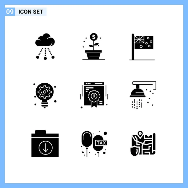 Conjunto Iconos Creativos Universales Simplemente Vector Ilustraciones Para Aplicaciones Web — Archivo Imágenes Vectoriales