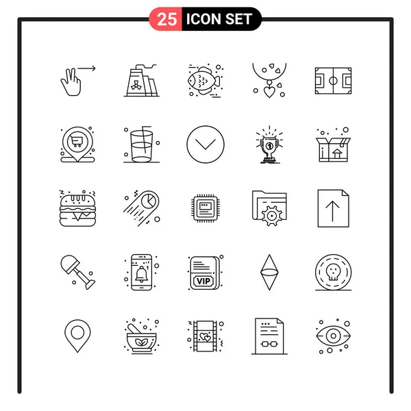 Set of 25 Universal Business Icons Vector — Stock Vector