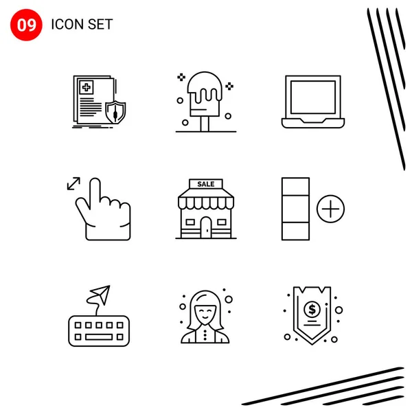 Set Universal Creative Icons Simply Vector Illustrations Web Mobile Apps — Stock Vector