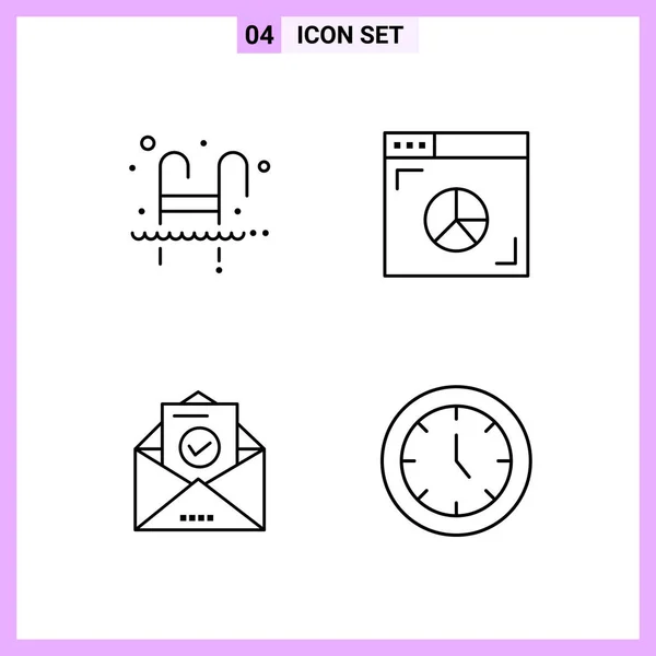 Conjunto Iconos Creativos Universales Simplemente Vector Ilustraciones Para Aplicaciones Web — Vector de stock