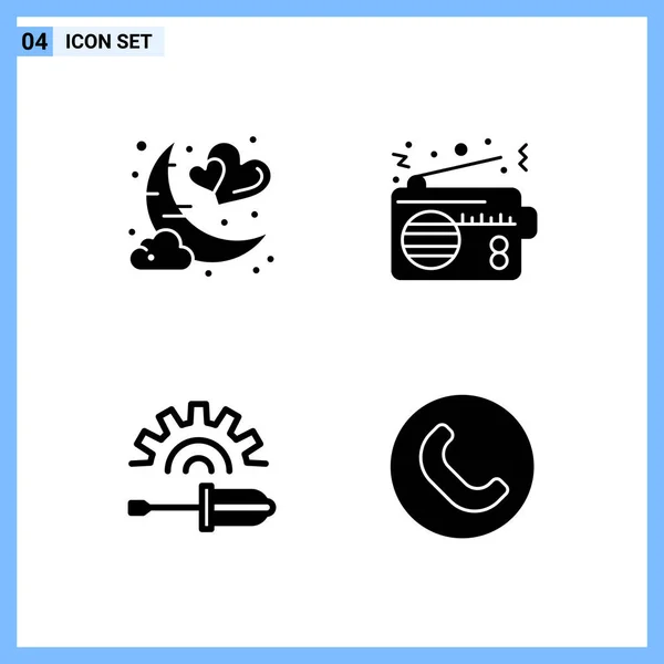 Conjunto Iconos Creativos Universales Simplemente Vector Ilustraciones Para Aplicaciones Web — Archivo Imágenes Vectoriales