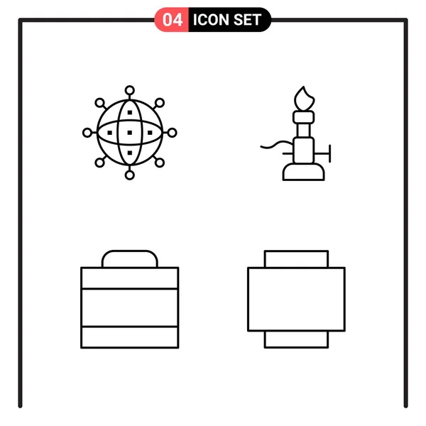 Set Universeller Kreativer Symbole Einfach Vektorillustrationen Für Web Und Mobile — Stockvektor