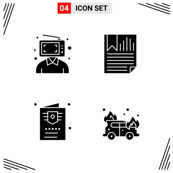 Conjunto Iconos Creativos Universales Simplemente Vector Ilustraciones Para Aplicaciones Web — Vector de stock