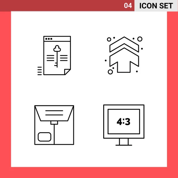 Conjunto Iconos Creativos Universales Ilustración Vectorial — Archivo Imágenes Vectoriales