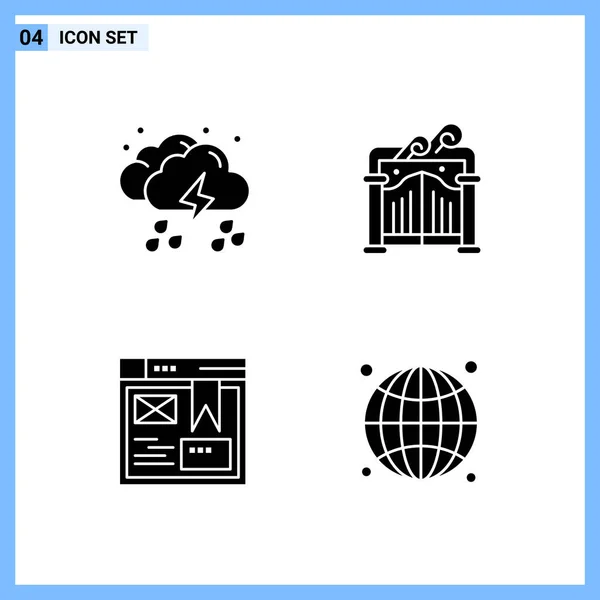 Set Universal Creative Icons Simply Vector Illustrations Web Mobile Apps — Stock Vector