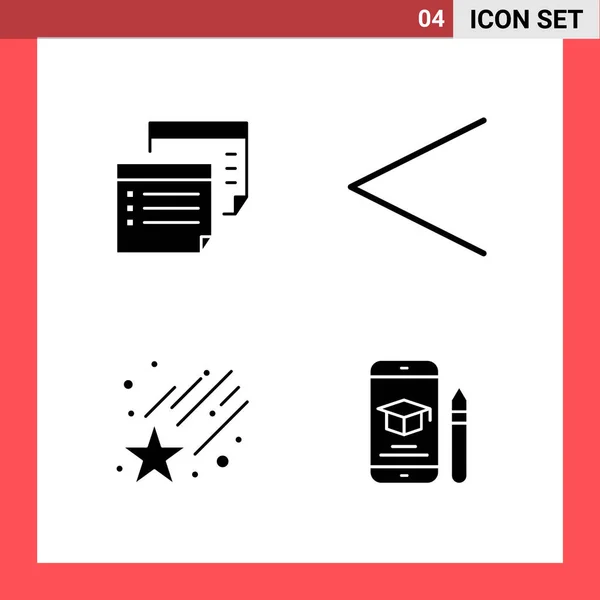 Conjunto Iconos Creativos Universales Simplemente Vector Ilustraciones Para Aplicaciones Web — Vector de stock