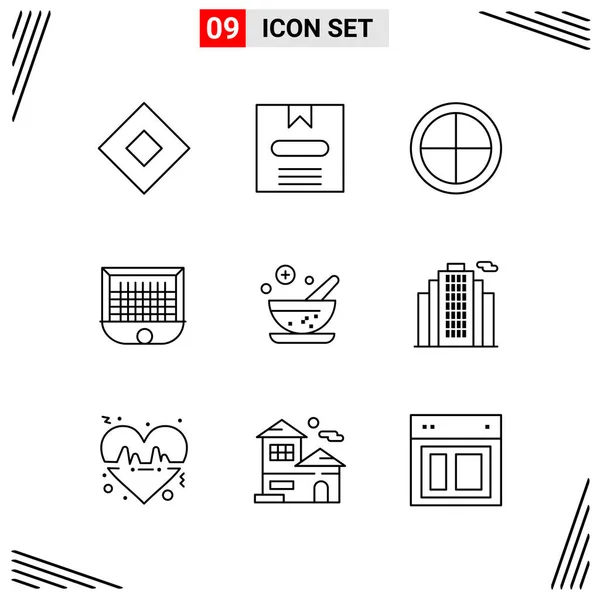 Set Universal Creative Icons Simply Vector Illustrations Web Mobile Apps — Stock Vector