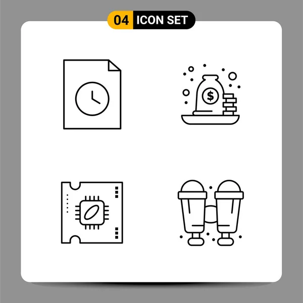 Set Universal Creative Icons Vector Illustration — Stock Vector