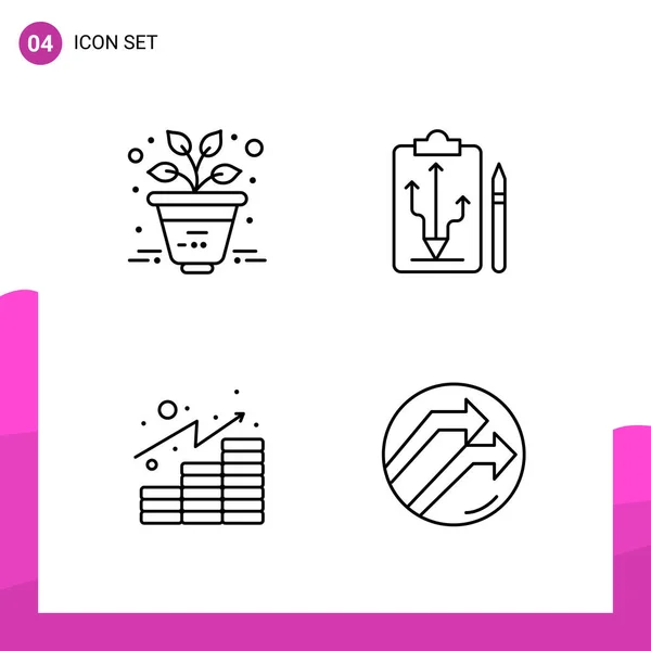 Conjunto Iconos Creativos Universales Simplemente Vector Ilustraciones Para Aplicaciones Web — Vector de stock