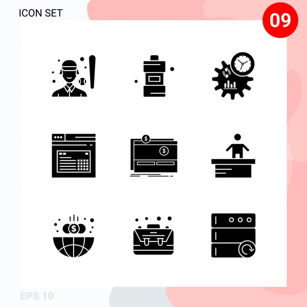 Conjunto Iconos Creativos Universales Simplemente Vector Ilustraciones Para Aplicaciones Web — Vector de stock