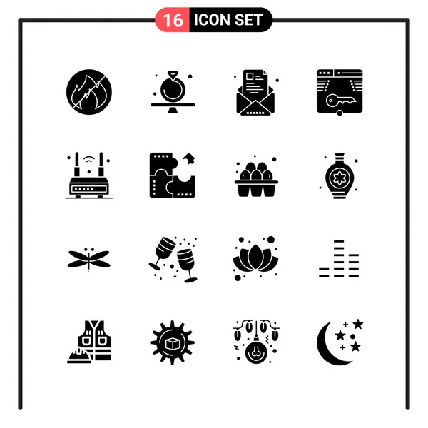 Set of 16 Universal Icons Business Vector