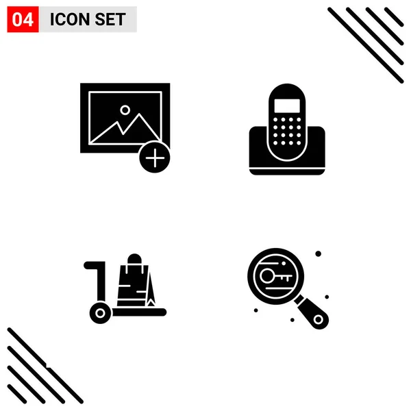 Conjunto Iconos Creativos Universales Simplemente Vector Ilustraciones Para Aplicaciones Web — Archivo Imágenes Vectoriales