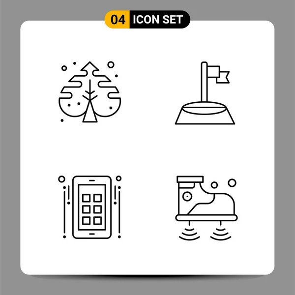 Set Universal Creative Icons Simply Vector Illustrations Web Mobile Apps — Stock Vector