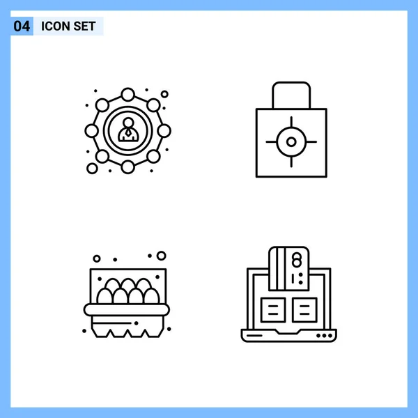 Conjunto Iconos Creativos Universales Simplemente Vector Ilustraciones Para Aplicaciones Web — Vector de stock