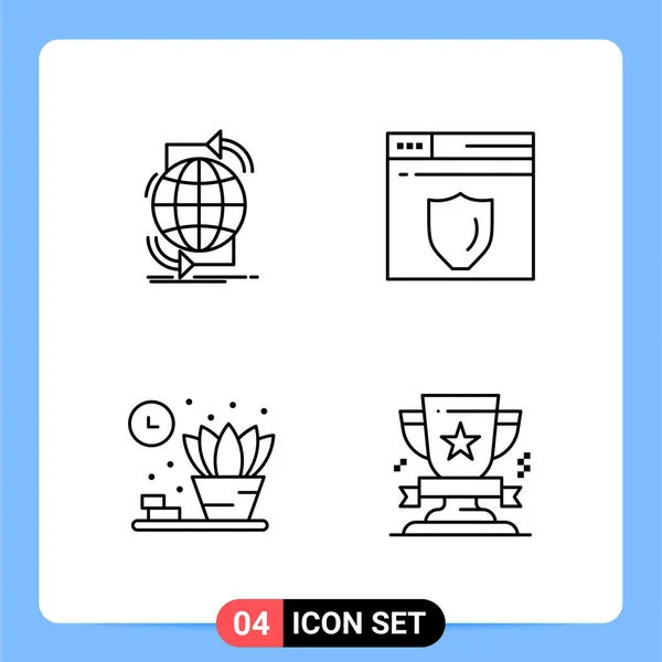 Conjunto Iconos Creativos Universales Simplemente Vector Ilustraciones Para Aplicaciones Web — Archivo Imágenes Vectoriales