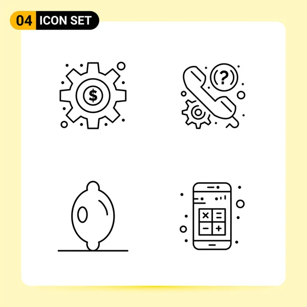 Set Universal Creative Icons Simply Vector Illustrations Web Mobile Apps — Stock Vector